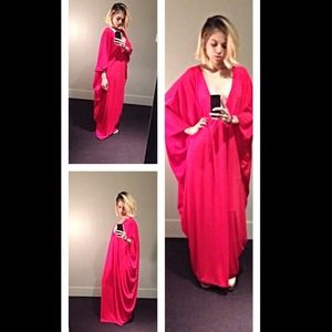 Red draped Grecian dress. NWOT