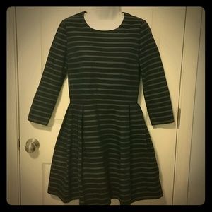 GAP Black and gray striped dress