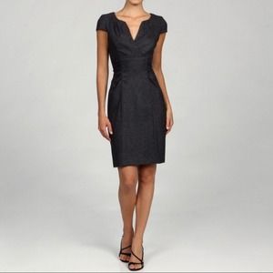 Connected Apparel Grey Pleated Dress
