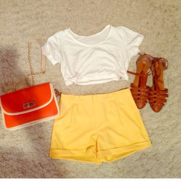 Girly Yellow Shorts