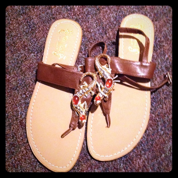 Jeweled Tong Sandals