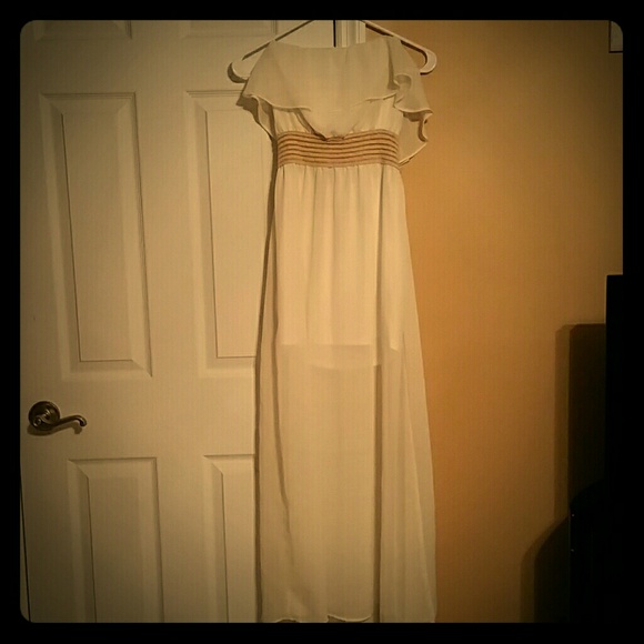 SOLD Long strapless dress