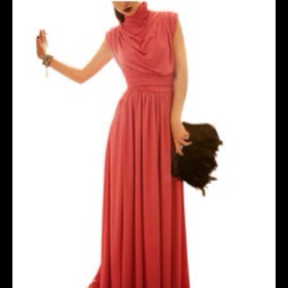 Luxury Stand up collar dress.