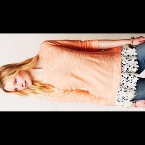 Anthropologie ruffled citrus pullover