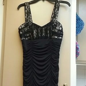 Black and nude dress.