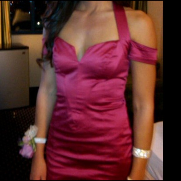 NWOT Bebe sexy satin red dress