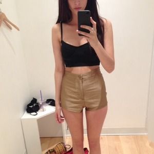 Gold American Apparel Disco Short