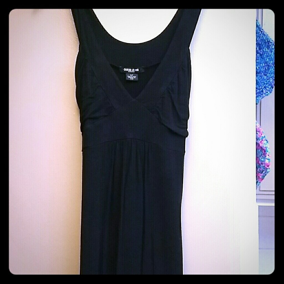 Black summer flow-y dress.