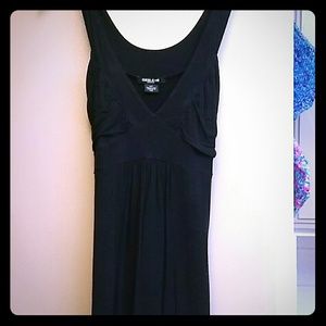 Black summer flow-y dress.