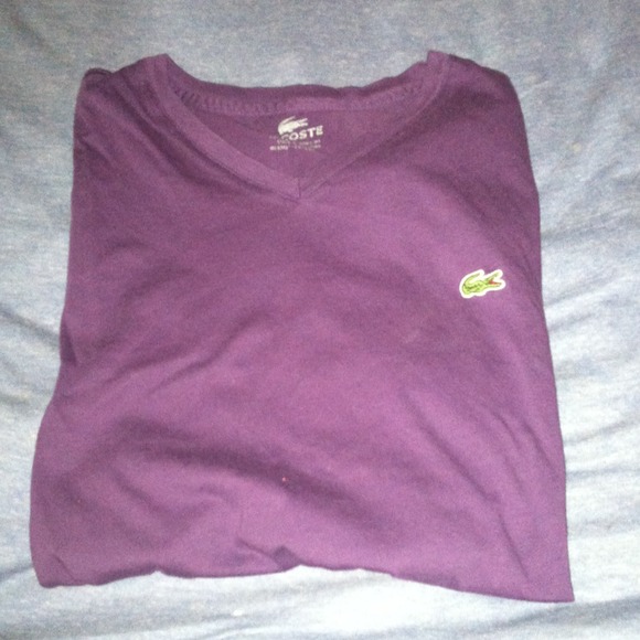 Purple Lacoste shirt