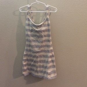 Lululemon free to be tank grey and ivory striped