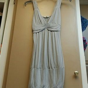 Light gray dress.