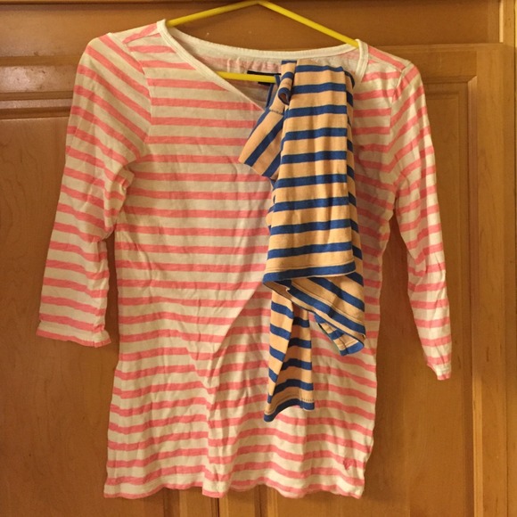 Two American Eagle 3/4 Sleeve Striped Tees