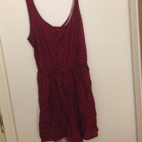 Dark red hollister romper