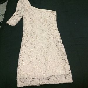 Lace one shoulder bodycon dress