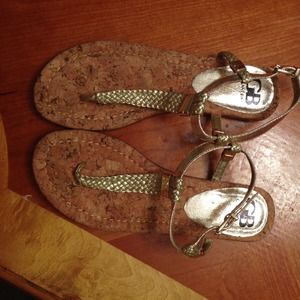Gold GB sandals brand new