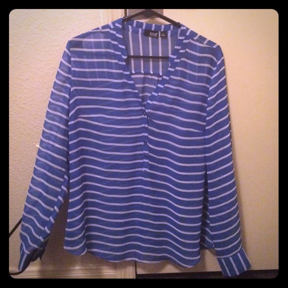 Sheer striped top