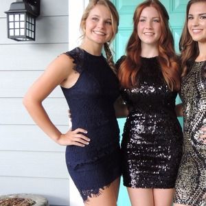 Navy Blue Lace Dress!