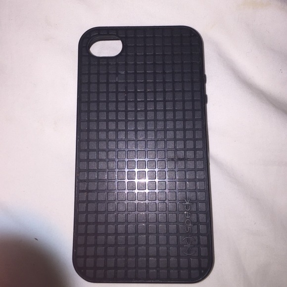 iPhone 4/4S Black checkered speck case.