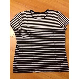 Vintage black/white striped shirt