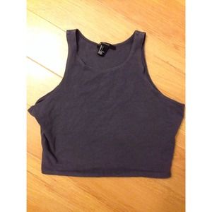 Forever 21 gun metal crop top