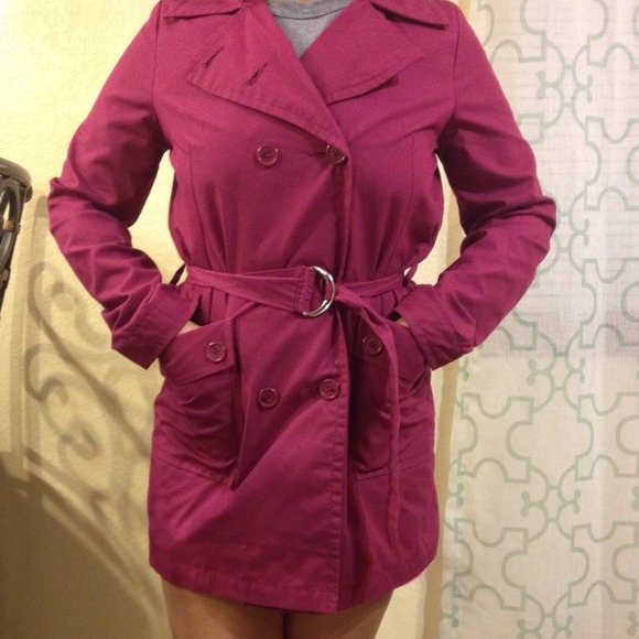Burgundy Trench Coat