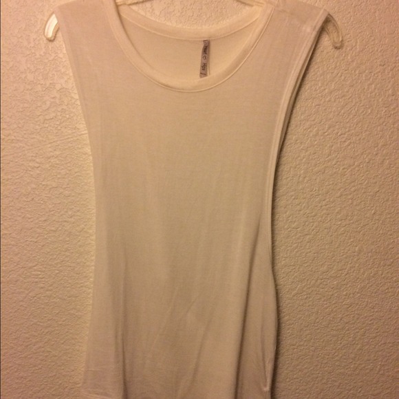 High low open back tank