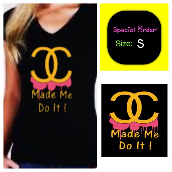 V-neck "coco made me do it"