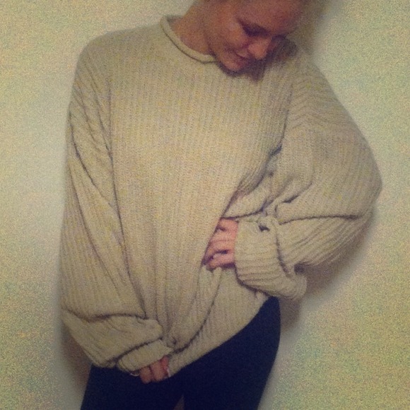 Slouchy winter oversize sweater