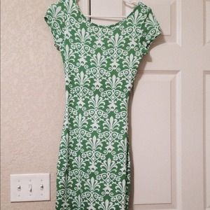 Kelly Green and White Arden B dress