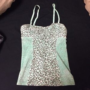 Aritzia brand talula mint animal printed bustier