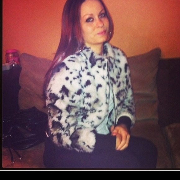 Snow leopard print warm sassy coat