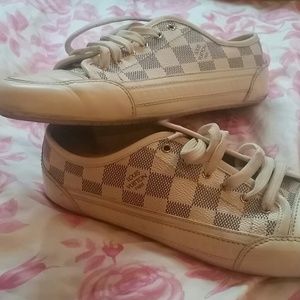 Louis Vuitton White Monogrammed Sneakers