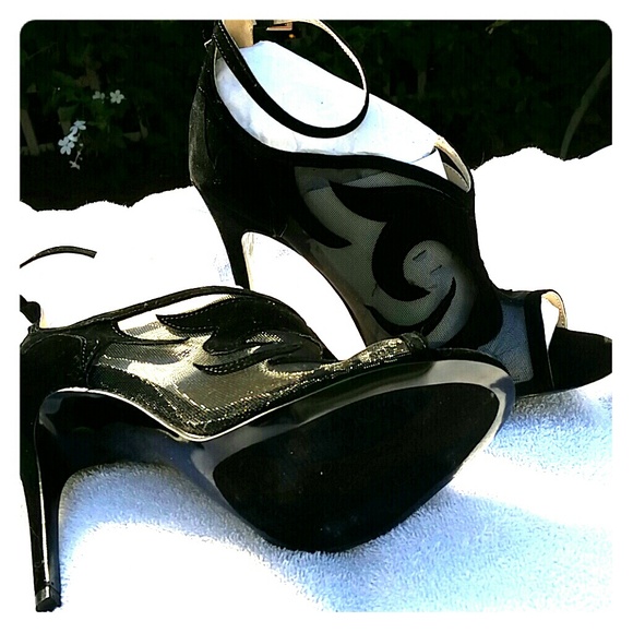 Sheer, velvety, sexy,  ankle strap not worn