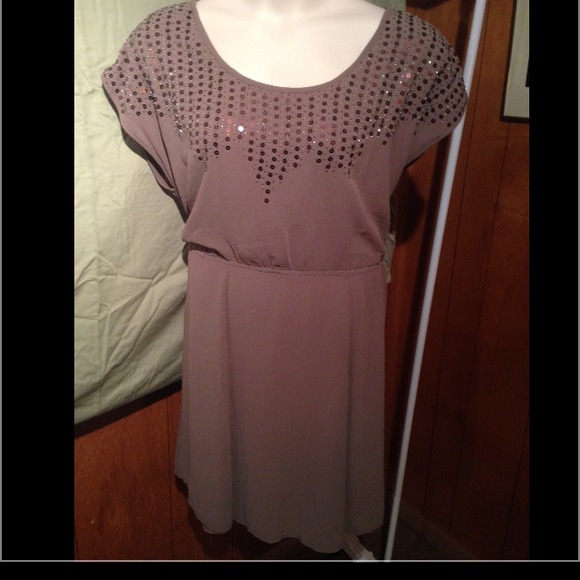 Cute forever 21 sequin tan dress