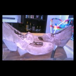 Dr.Scholls Brown Suede Heels