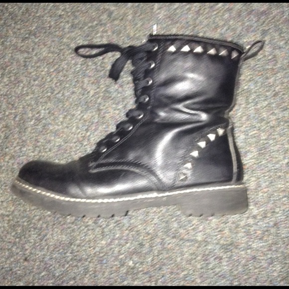 Studded combat boots