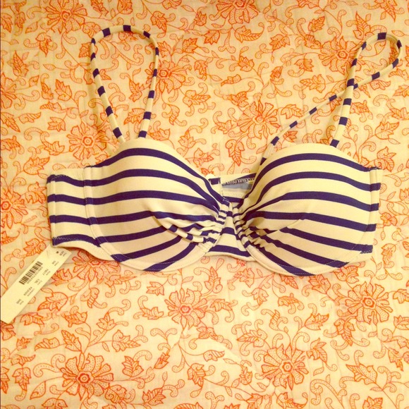 J.crew striped swimsuit bikini top