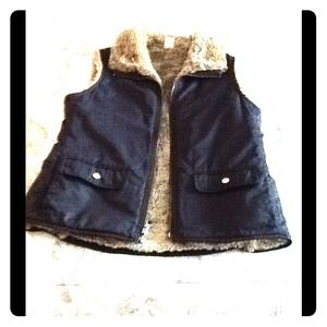 Black fur Vest