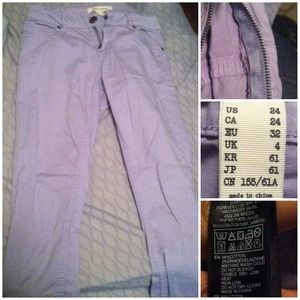 Fashionable Lavender skinny's by Forever 21
