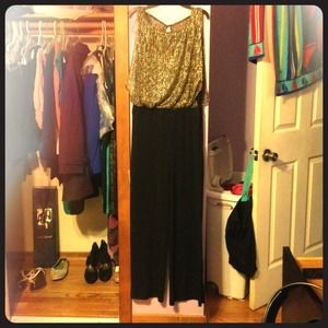 Gold and Black Jumpsuit