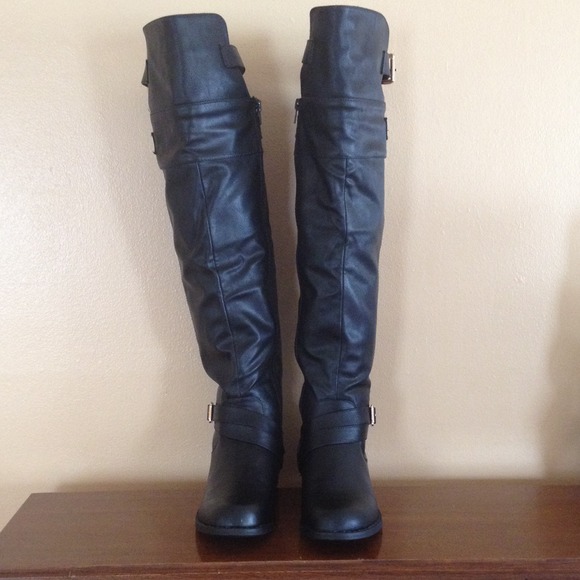 Studded over the knee boots