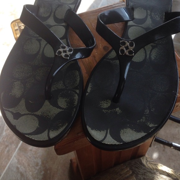 Coach sandals black