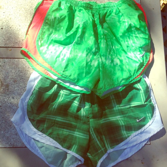 Green Nike shorts