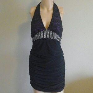 Black and purple dress