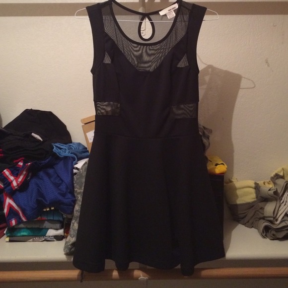 Black mini dress
