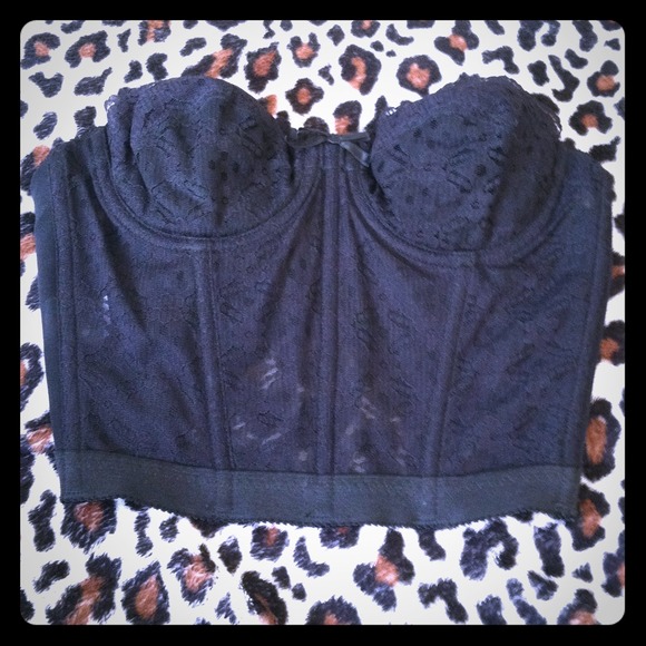 Lace Bustier | Black | 32B