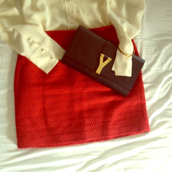 Banana Republic Red Mini Skirt