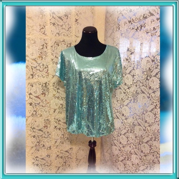 Slinky Brand Sequin Top (( just lowered ))