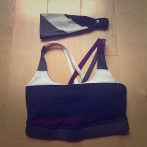 Lululemon sports bra and headband bundle